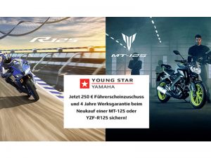 Yamaha – 250,-€ Führerscheinzuschuss und 4 Jahre Werksgarantie